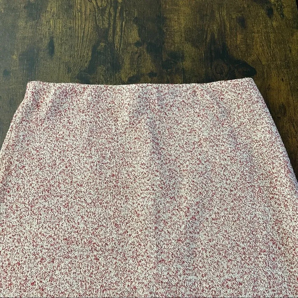 ann taylor red and white marble skirt - Picture 3 of 13